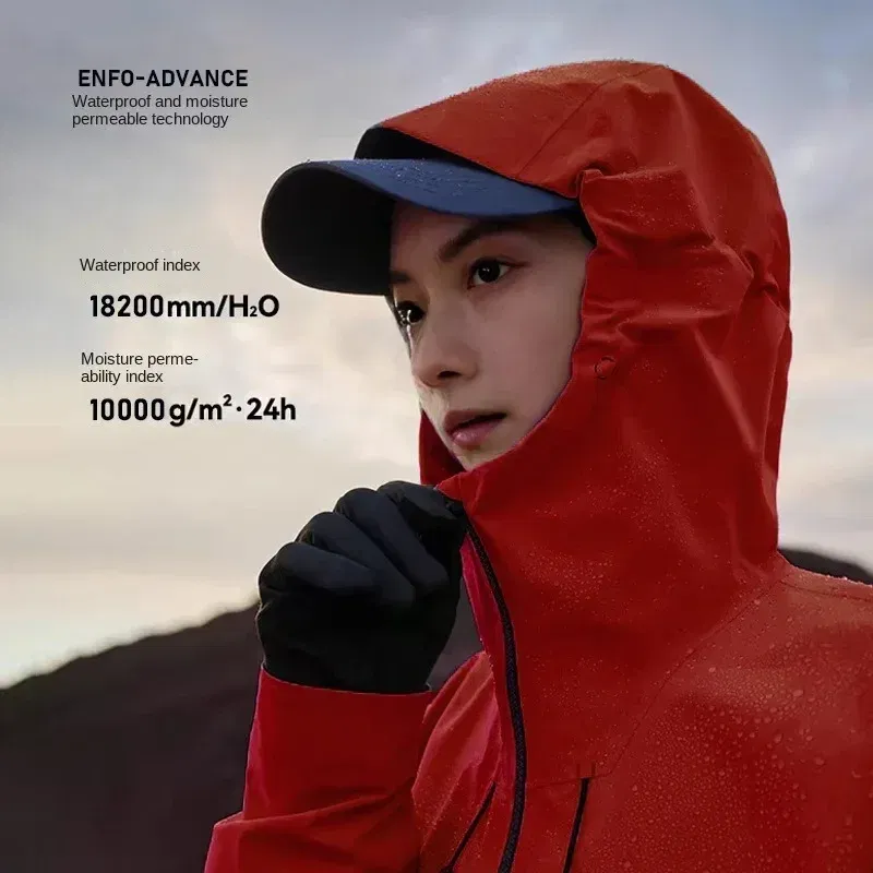 Color: Blue, Size: XXL - GB Standard Waterproof Jacket Men Women, All-Weather Hiking Raincoat, Breathable Windbreaker, Outdoor Trekking Climbing Coat