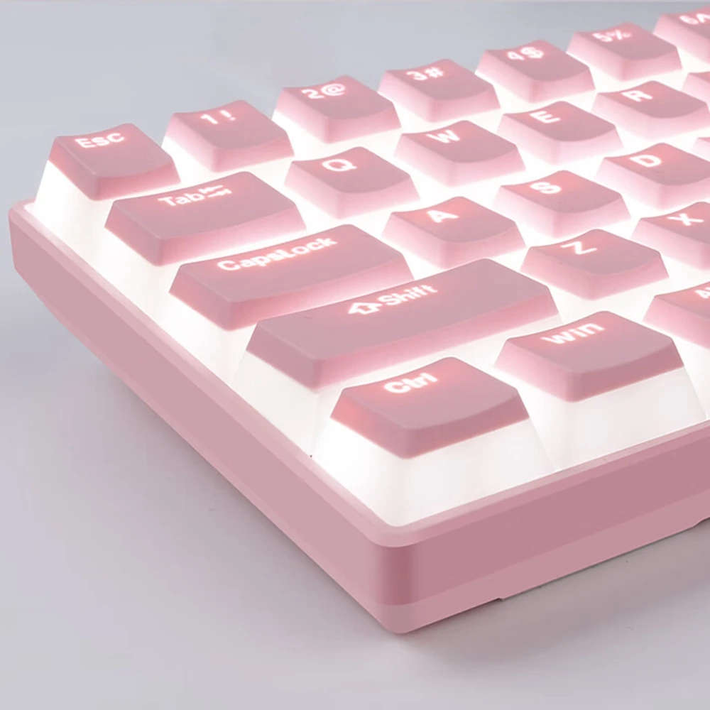 Color: Orange - 129Keys Keyboard Keycap OEM Profile PBT Material Key Cap for Mx Hot Swap Mechanical Keyboard Switch Transparent Pudding Keycaps