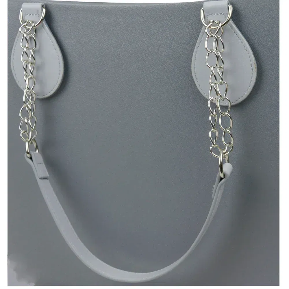 Color: Pink, Ships From: CHINA - TANQU 1 Pair Long leather PU chain Handle with Tear Drop End Double Metal Chain for O Bag for EVA Obag Women Bag