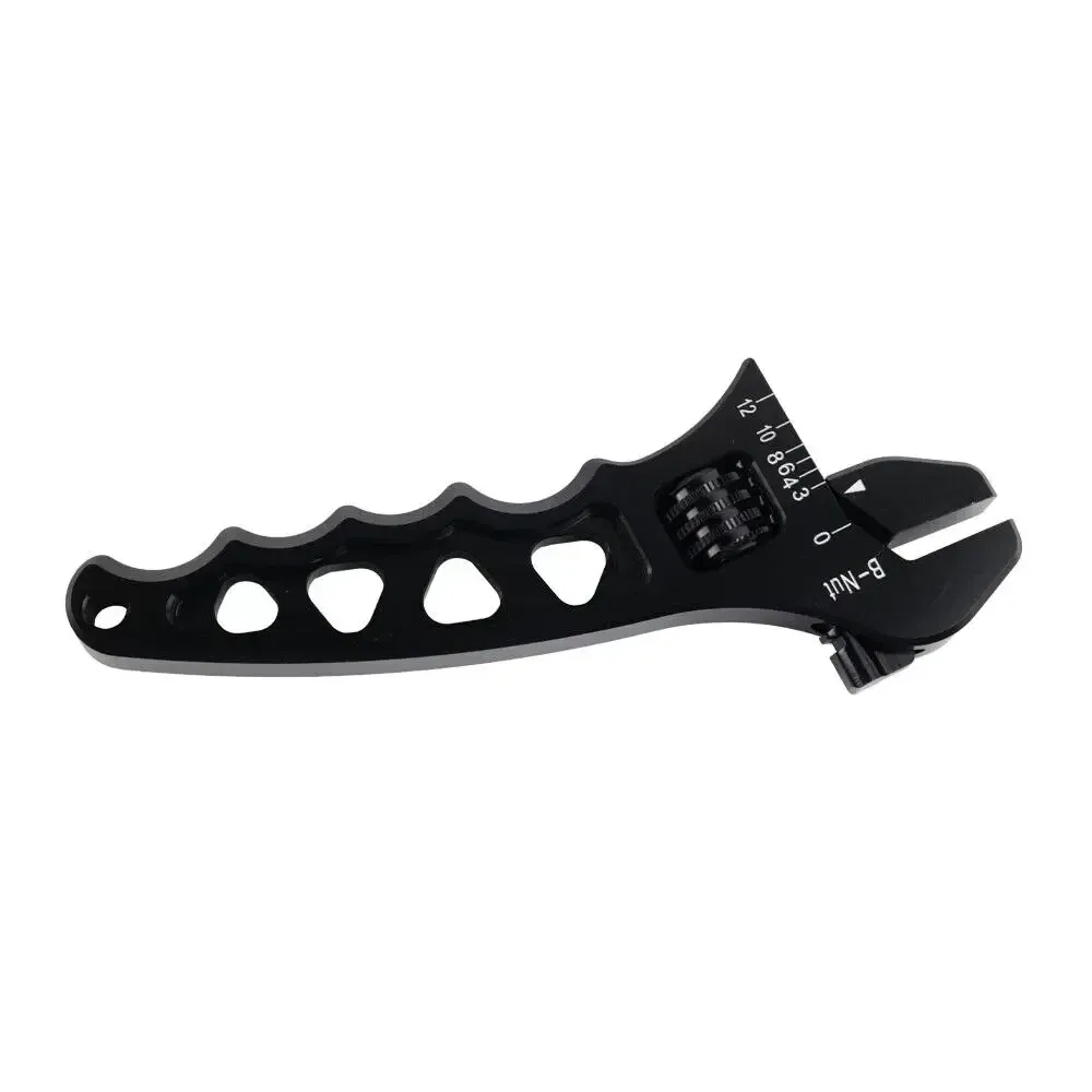 Color: black - Aluminum Adjustable Spanner Wrench Tool for Fuel Hose End Fitting 3AN to 12AN