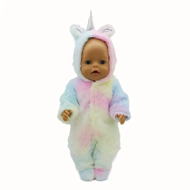 Plush Jumpsuit Doll Clothes Fit For 43cm/17inch Doll, As Halloween, Chrismas Gift, Not Included Doll