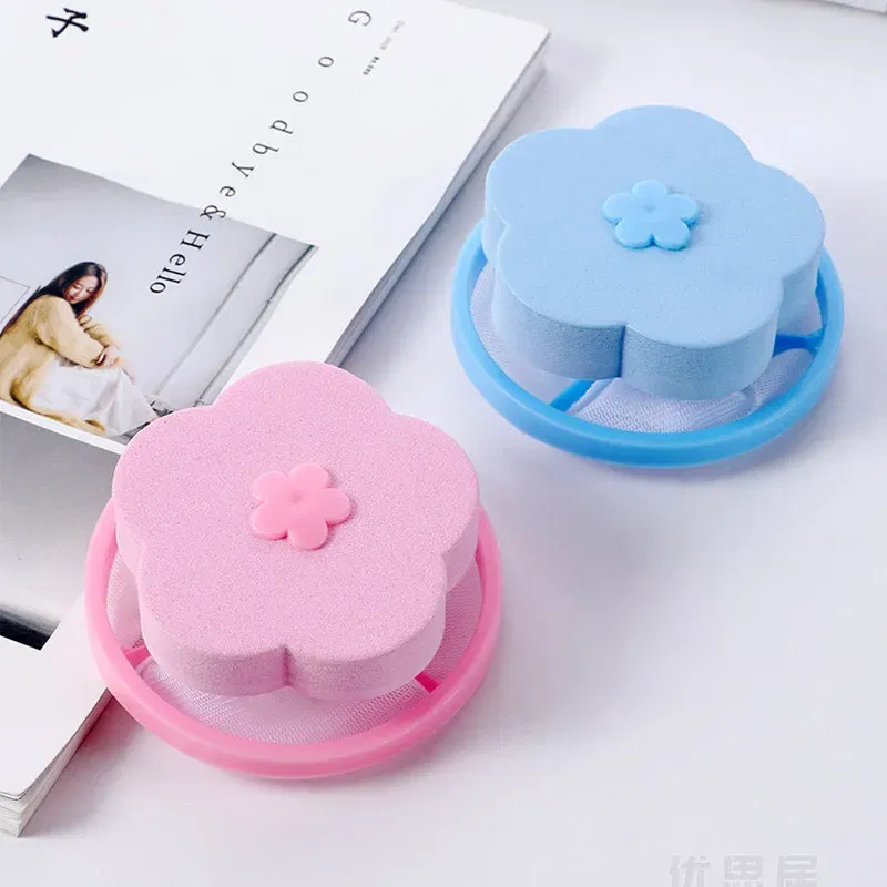 Color: army green - Laundry Ball Floating Pet Fur Lint Hair Catcher Clothes Cleaning Ball Laundry Hair Removal Cleaning Mesh Bag For Washing Machine
