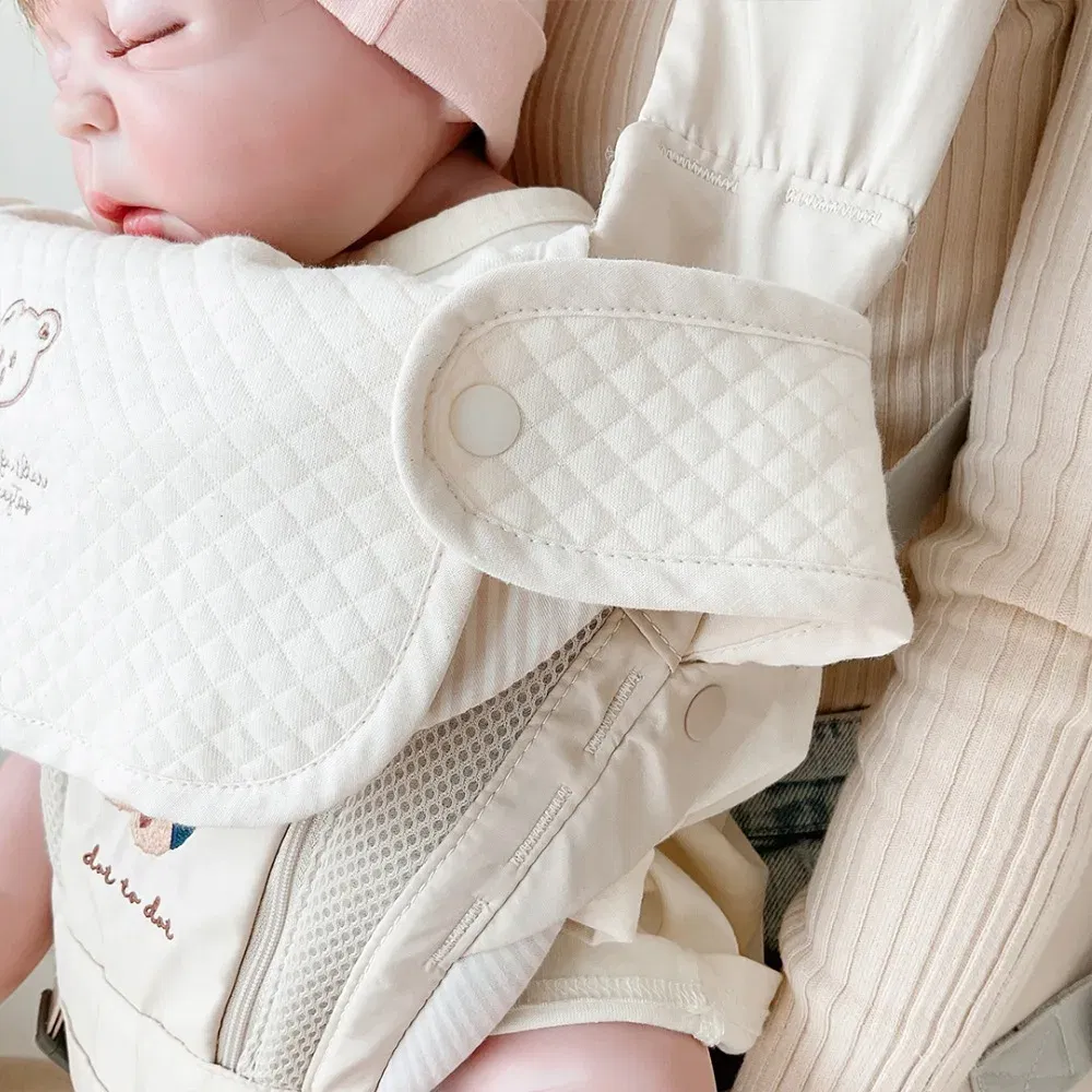 Color: army green - 3pcs/Set Waterproof Baby Bibs Muslin Saliva Towel Cotton Shoulder Pad Bite Cushion Baby Accessories Girl Burp Cloth