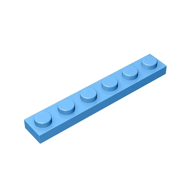 Color: SKY BLUE - Gobricks GDS-505 Plate 1 x 6 compatible with lego 3666 pieces of children's DIY building block Particles Plate DIY