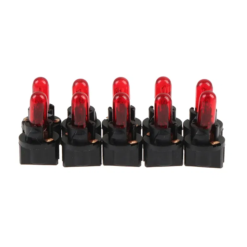 Emitting Color: Red - 10Pcs T5 SMD LED Car Light Automobiles Light-emitting Diode Instrument Gauge Dashboard Light Bulbs Auto Interior Indicator Lamp