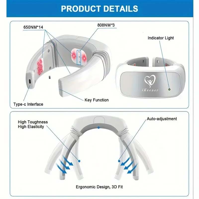 Wireless Knee Massager - Intelligent Vibration Massage & Thermotherapy with LED Touch Control