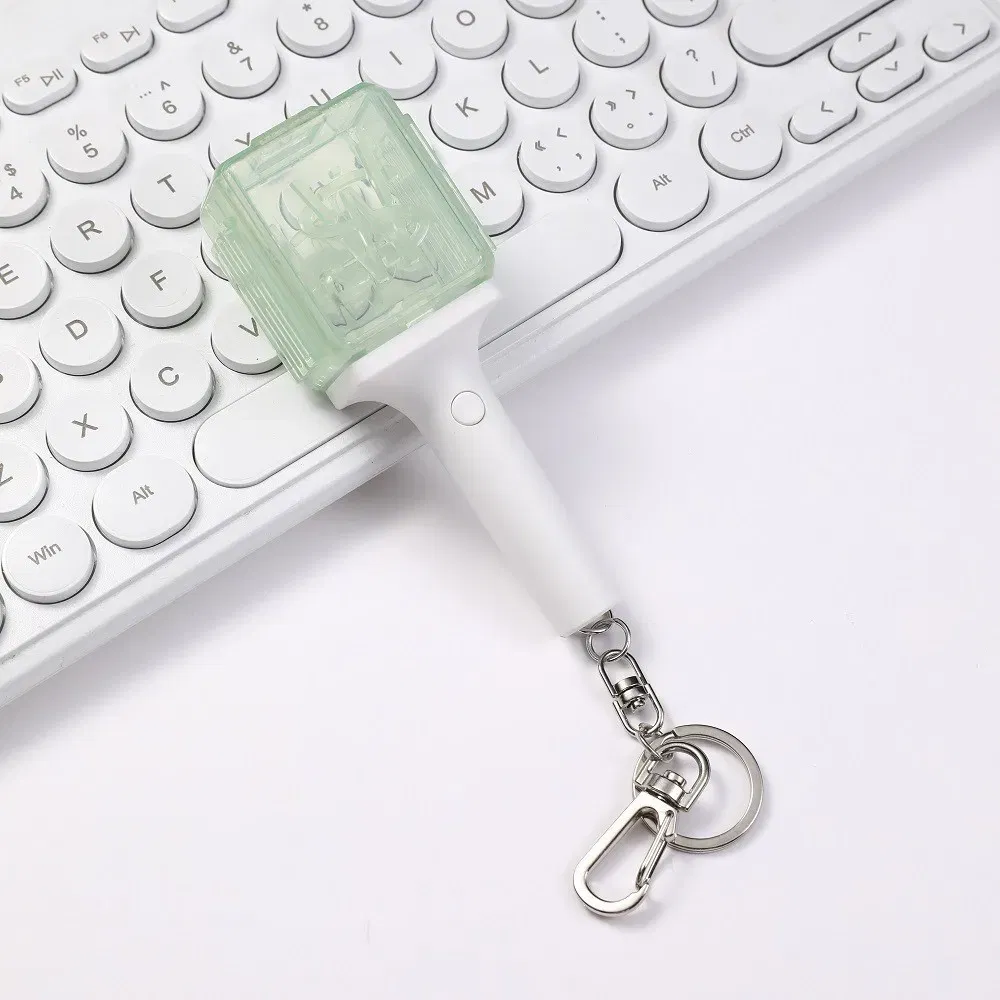 Color: green - Kpop Idol 127 Wish Deram V Mini Lightstick Keyring Support Glow Stick Key Chains Fans Gift