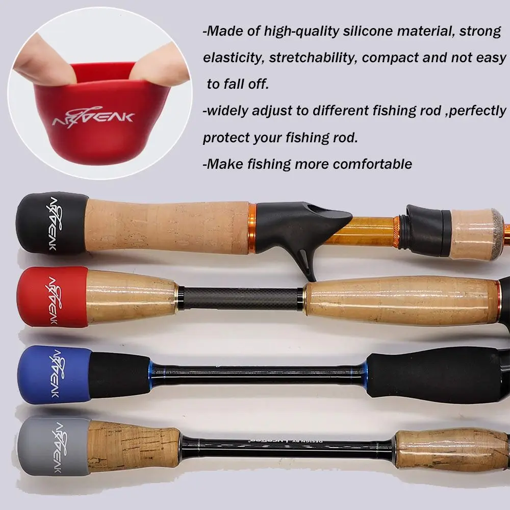 Color: WHITE - Rod Protective Case Fishing Rod Handle Cover Rod Bottom Protector Fishing Rod Handle Protective Case Fishing Rod Fixed Ring