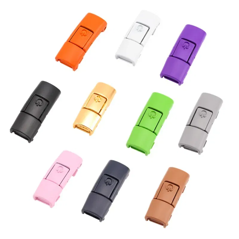 Color: Champagne - Switches Colorful Metal Buckle No Tie Shoe Laces Press Lock Shoelaces Without Ties Elastic Flat Shoelace Sneaker Kids Adult