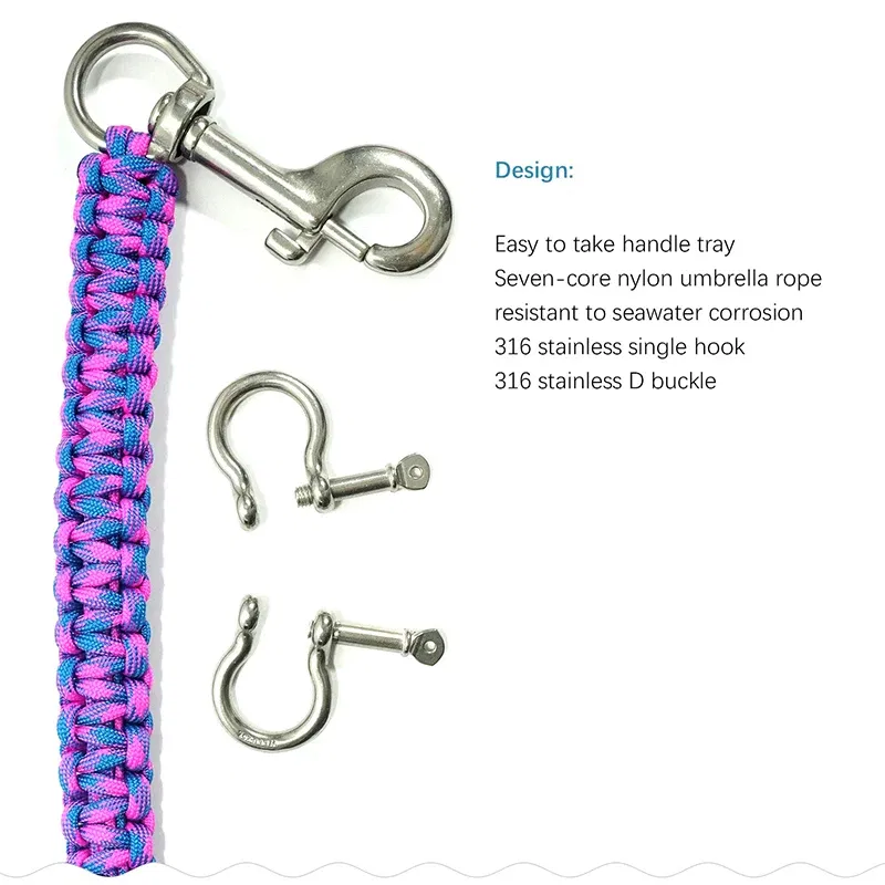 Body Color: Red - Scuba Diving Handle Rope Lanyard Strap Carrier Gopro Sony Canon Nikon Camera Housing Case Light Holder Underwater Photography
