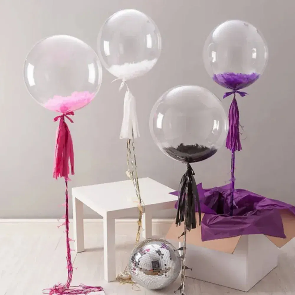 Color: Laser, Ballon Size: 5inch - 10pcs Transparent Bubble Balloon 8/10/12/16/18/20/24/36inch Bobo Balloon For Wedding Birthday Party Balloon