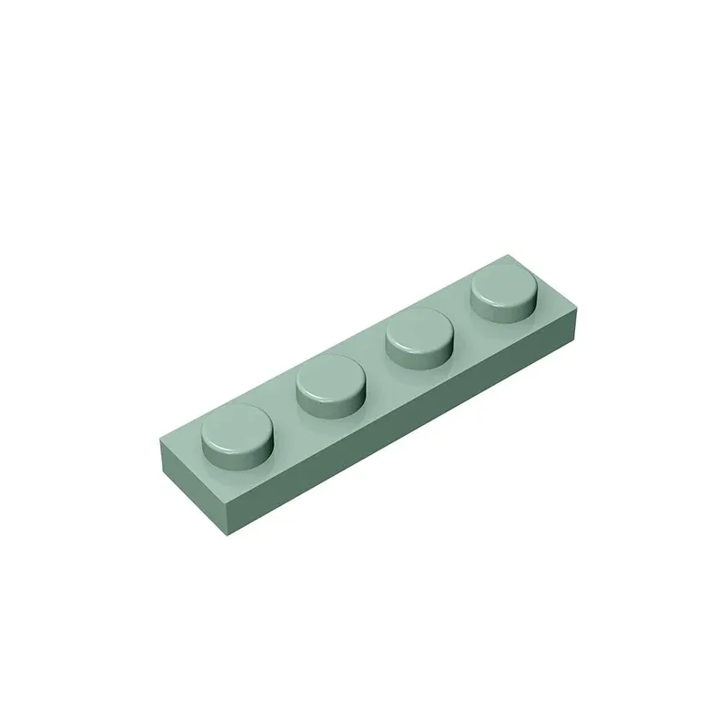 Color: Clear - Gobricks 10PCS MOC Bricks Parts Plate 3710 1x4 Compatible Assembles Particles For Building Blocks DIY Bricks Educational Toys
