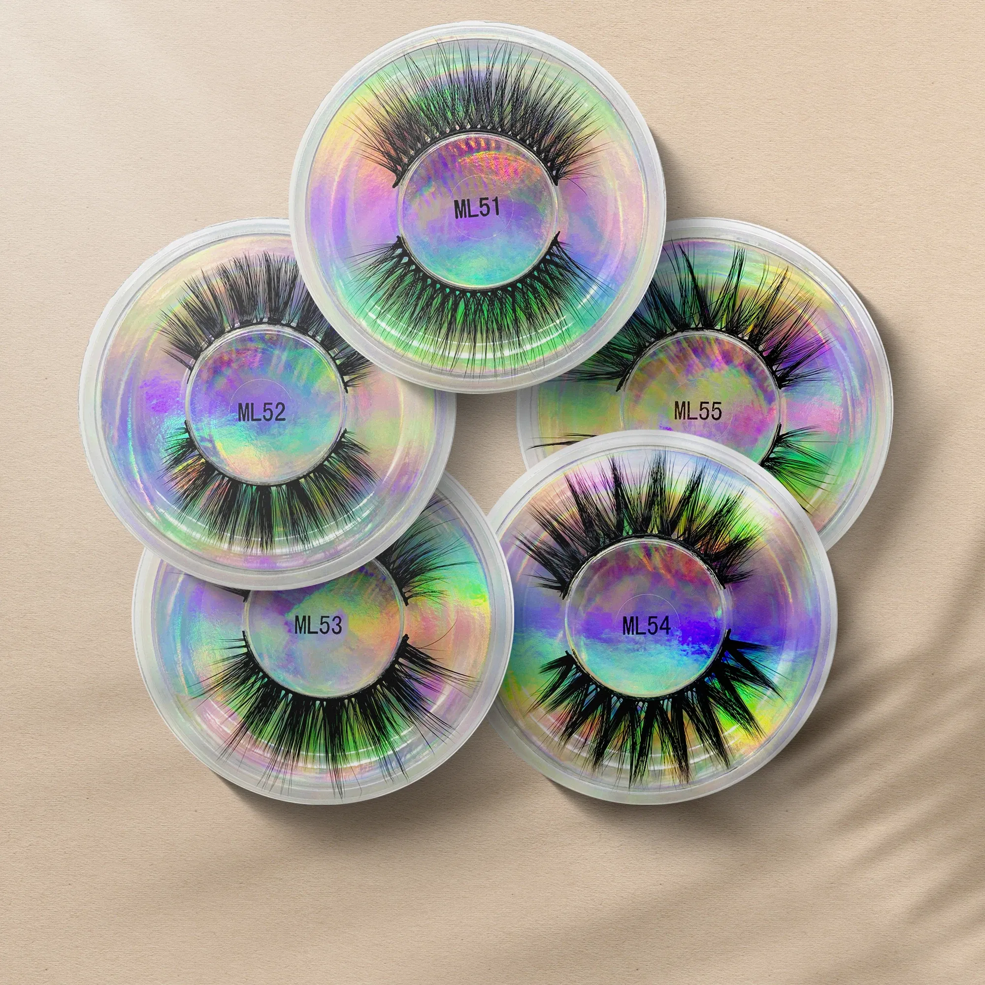 Color: Light Beige, Ships From: CHINA - Fake Eyelashes Wholesale Fluffy False Eyelashes Makeup Eyelash Extension Accessoires Faux Mink Lashes maquiagem