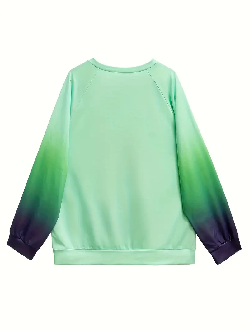 Plus Size Cat Print Sweatshirt