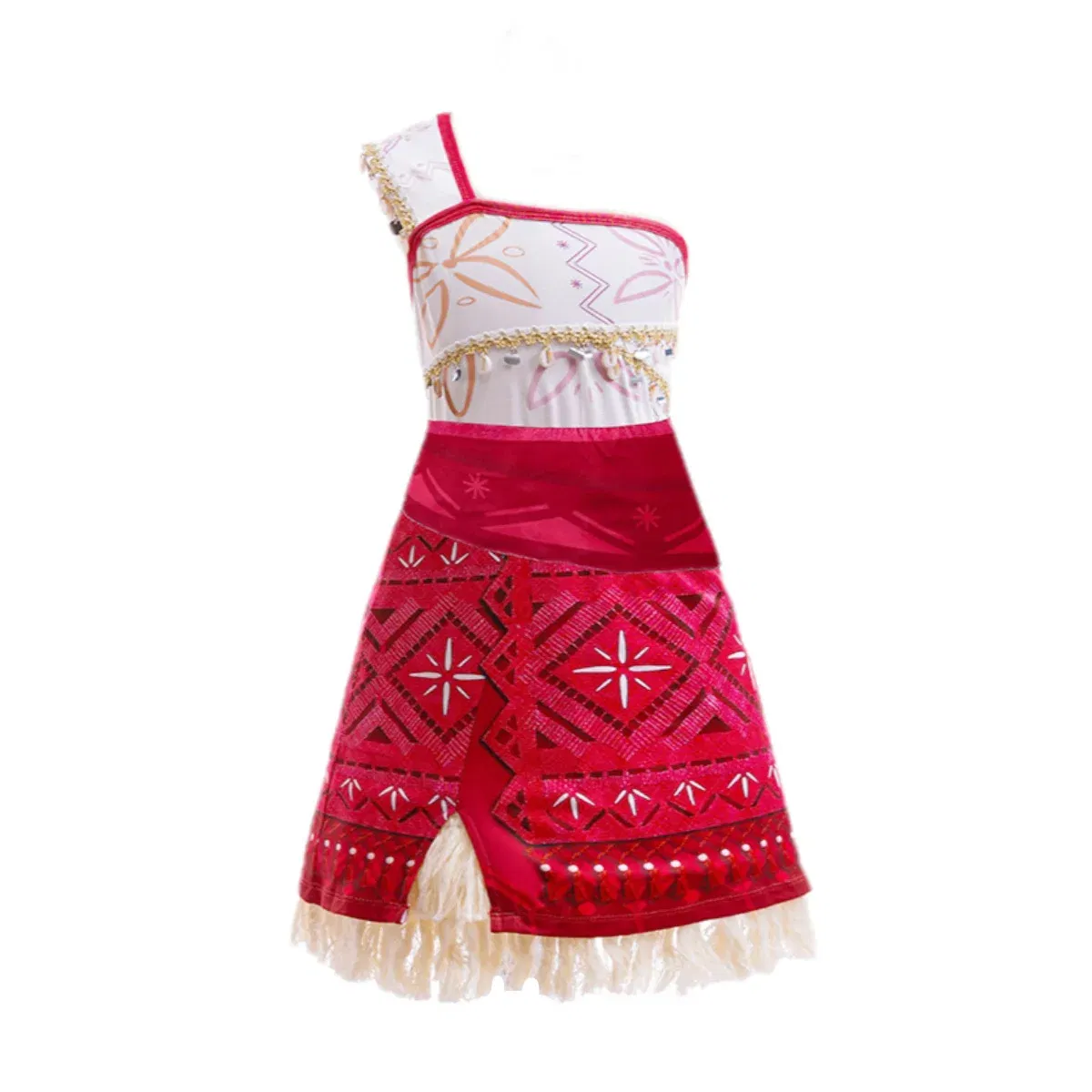 Color: Khaki, Kid Size: 15 - Disney Movie Moana 2 Girl Dress Cosplay Party Costume Ocean Adventure Princess Fancy Clothes Children Vaiana Outfit Dress