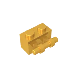 Color: Silver - MOC PARTS Bricks GDS-652 BRICK 1X2 WITH STICK compatible with lego 30236 children's toys Assembles Building Blocks Technical
