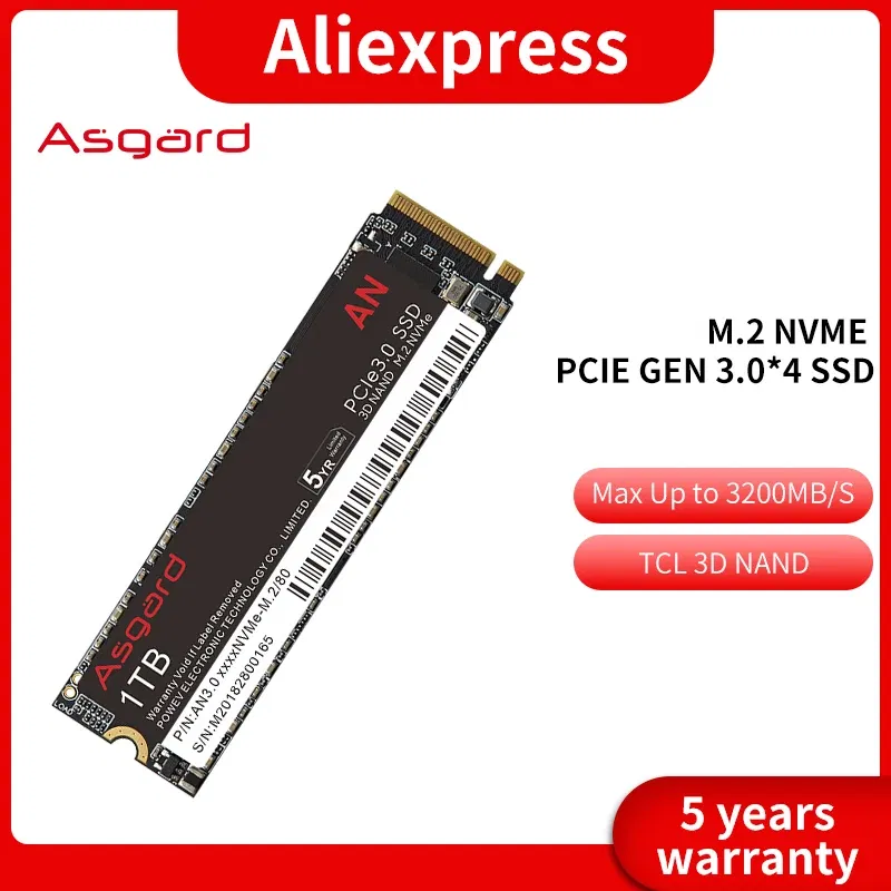 SSD Capacity: 500GB - Asgard M.2 SSD M2 512gb PCIe NVME 512GB 1TB 2TB Solid State Drive 2280 Internal Hard Disk for Laptop Cache