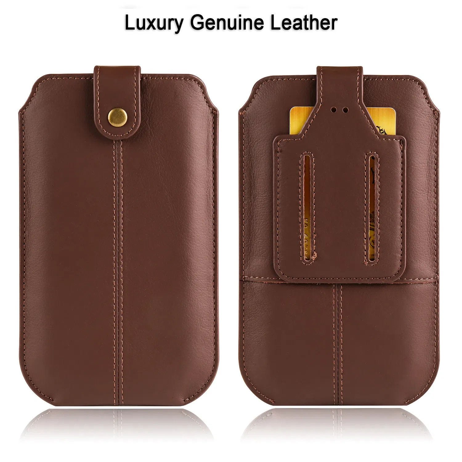 Color: black, Material: Neoprene - Real Genuine Leather Mobile Phone Pouch Belt Clip Case For Samsung Galaxy S24 S23 FE S22 A53 A54 A55 Men Waist Bag Holster Cover