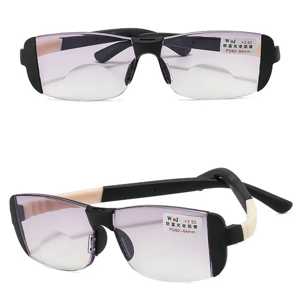 Frame Color: Pinkish Grey, Eye Prescription: +350 - Fashion Anti-Blue Light Reading Glasses Urltra-Light Eye Protection Men Women Elegant Comfortable Eyeglasses Unisex Glasses