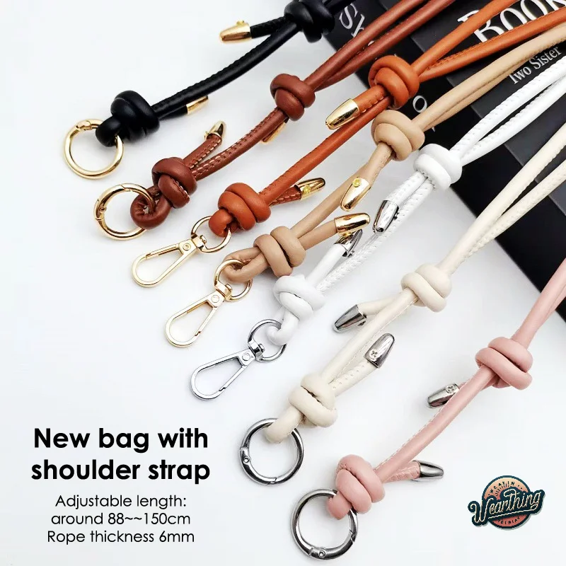 Color: Hot Pink - Long Leather Shoulder Strap Crossbody Bag Adjustable Replacement Belt Handbag Strap Accessories DIY Bag Belt For Handbags