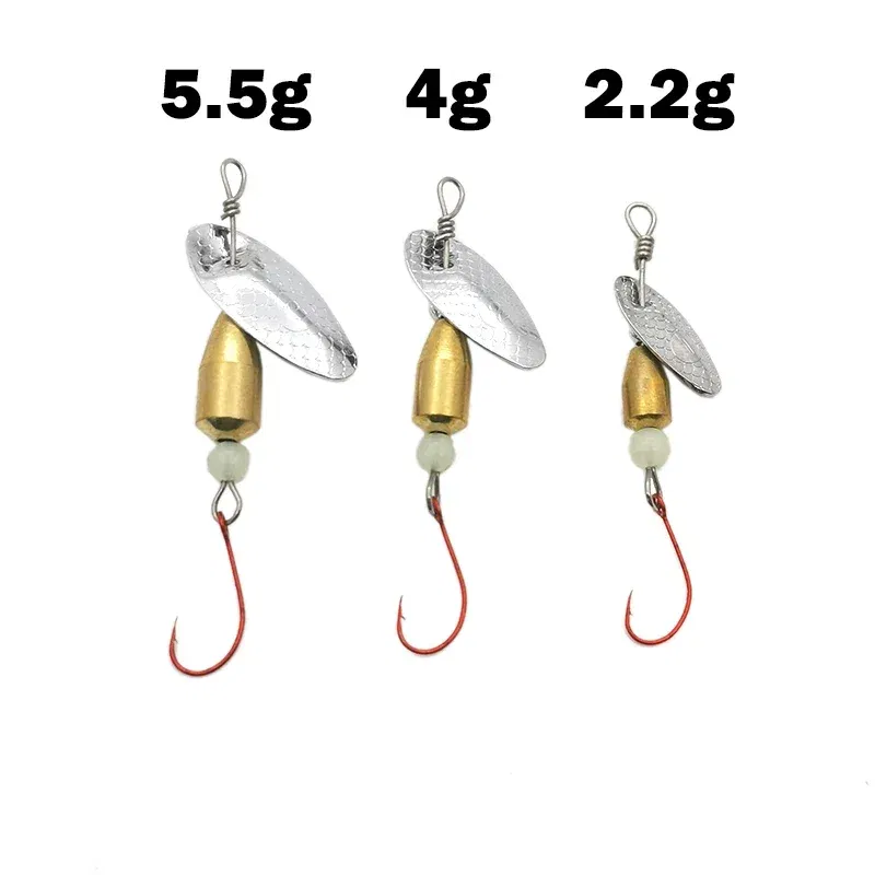Color: Navy Blue - OUTKIT 1Pcs Spinner Spoon Metal Bait Micro Fishing Lure Small Sequins Copper Long Shot Baits For Bass Trout Perch Pike Rotating
