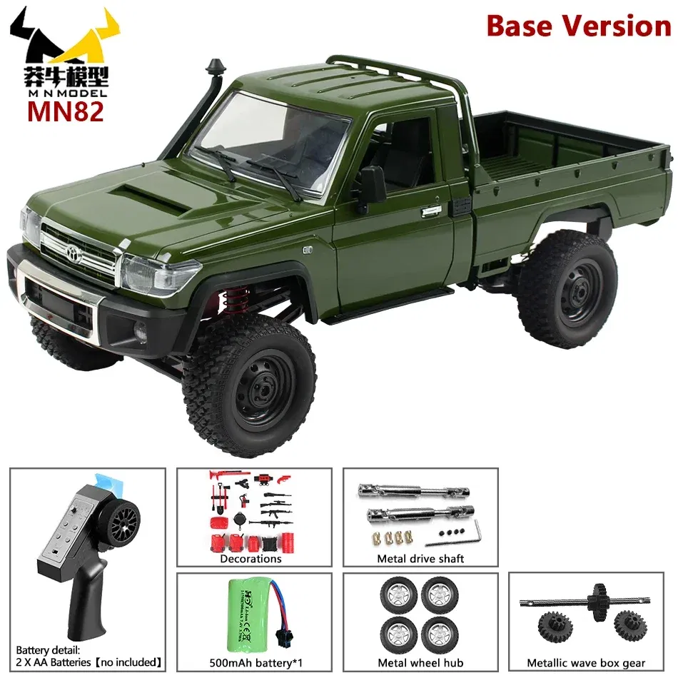 Color: VIOLET/?«?—?…° - MN MODEL 1:12 4WD Retro RC Off-road Car All Terrain Vehicle Climbing Truck Rock Crawler Pickup Collection Model Toy for Adult
