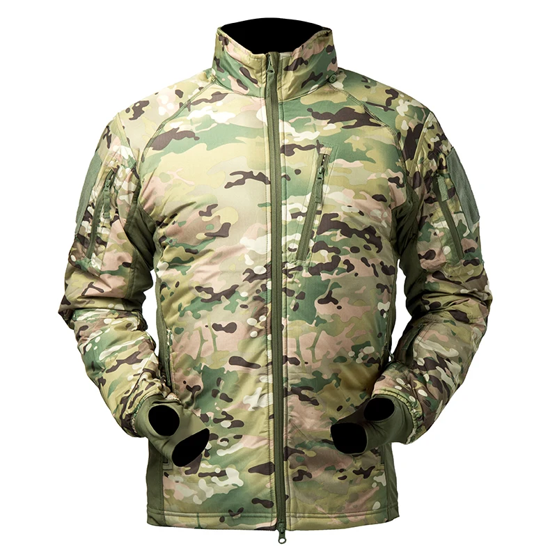 Color: SKY BLUE, Size: XXL - Mege Men's Tactical Jacket Coat Fleece Parka Outdoor Outwear Lightweight Gear