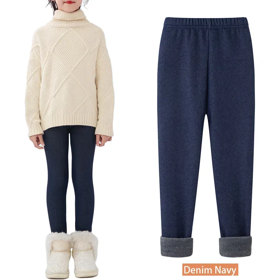 Color: Silver, Size: 62, Ships From: CHINA - SheeCute Girls Winter Warm Pants Kids Fleece Lined Leggings for 3-11 Years SCW7101