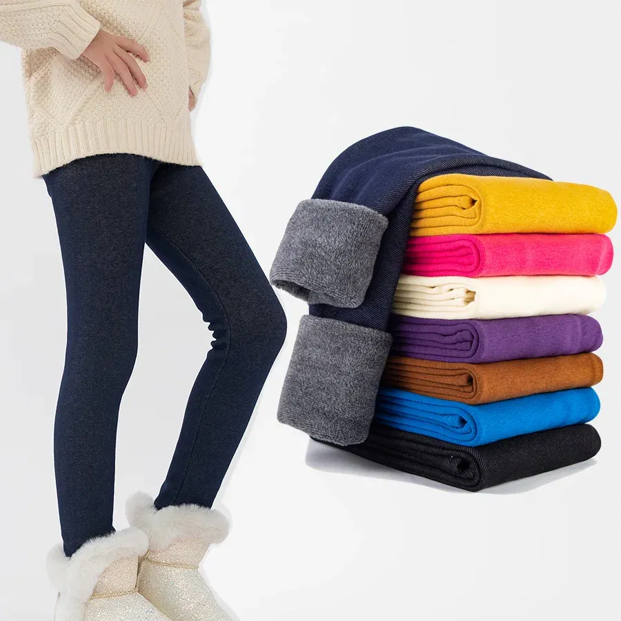 Color: Silver, Size: 62, Ships From: CHINA - SheeCute Girls Winter Warm Pants Kids Fleece Lined Leggings for 3-11 Years SCW7101