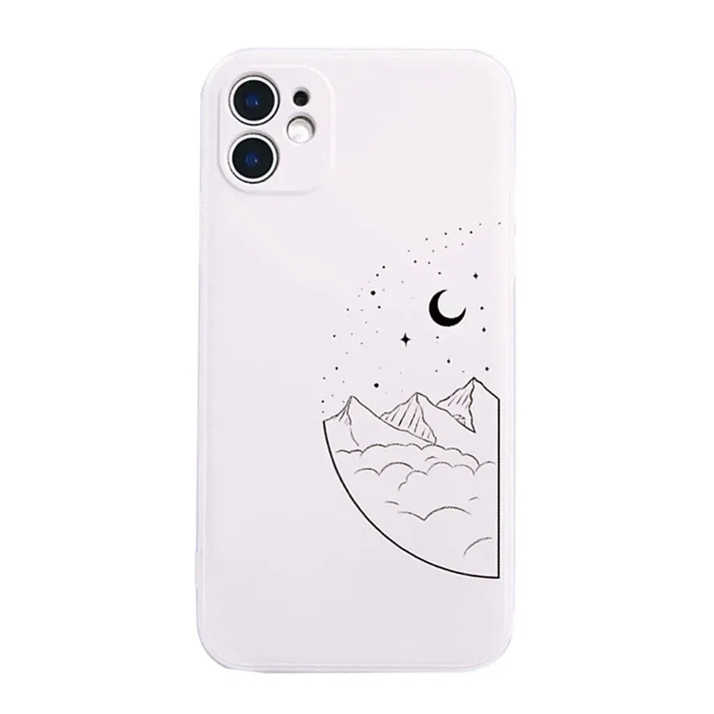 Color: Brown, Material: Nylon - Couple Black and White Love Sun Moon Case For Samsung Galaxy S10 S20 S21 S22 S23 S24 FE Plus Ultra Note 20 Silicone Phone Case