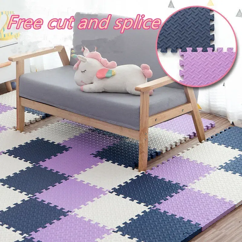 Color: Clear - Baby Mat 6PCS 30x30cm Tatame Play Mats Thick 2.5cm Baby Game Mat Tatames Foot Mat Floor Mat Puzzle Mat Playmat Baby Playroom Mat
