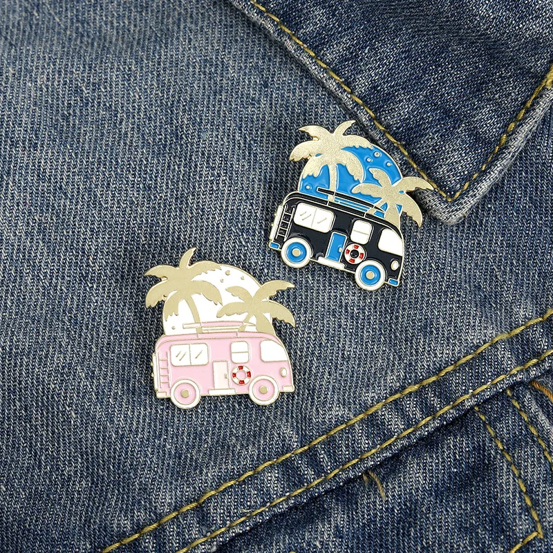 Metal color: NONE - Travel Brooch Field Crossing Hiking Scenery Snow Scene Mountain Peak Alloy Clothing Accessories Backpack Brooch Badge Lapel Pins