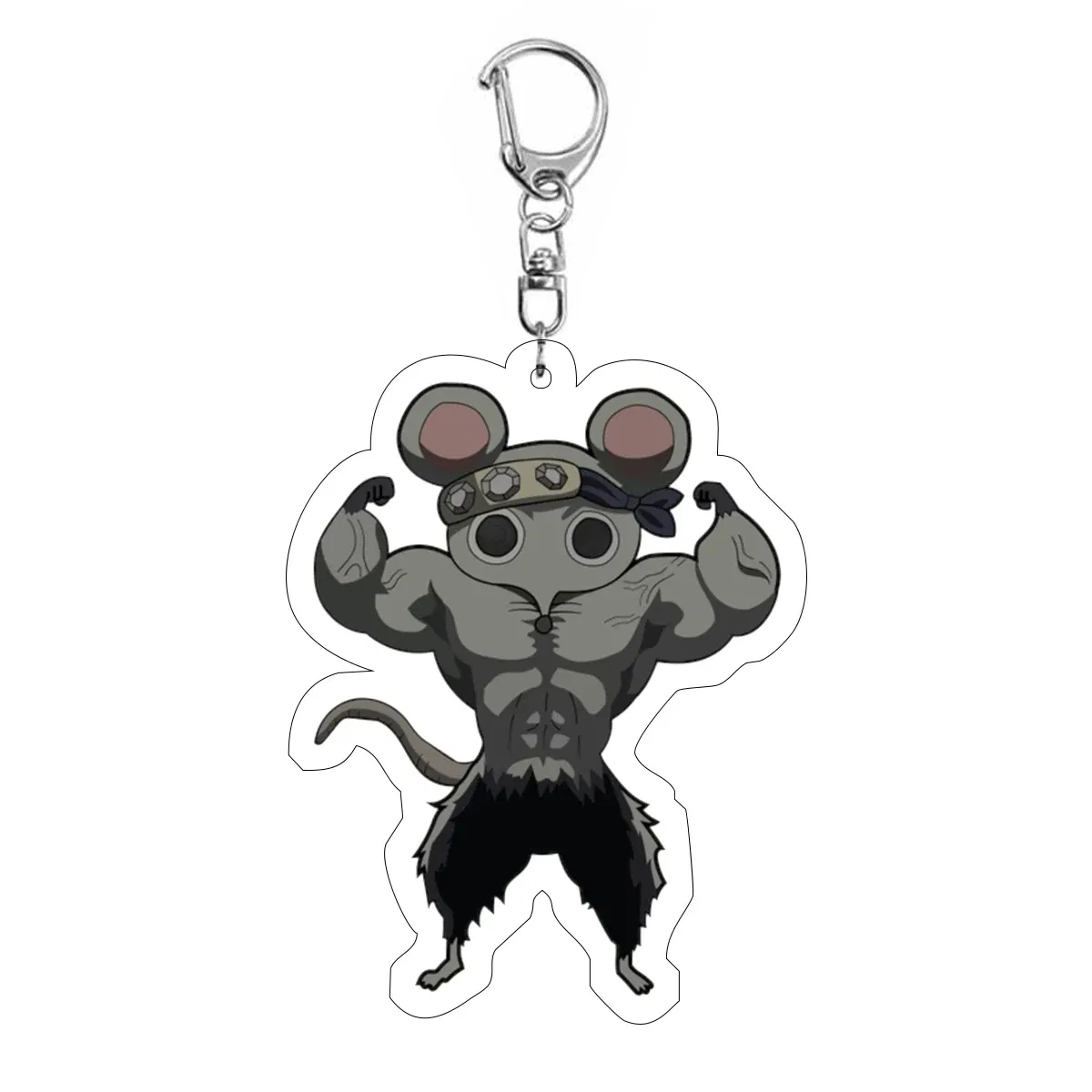 Color: Blue - 16pcs/set Anime Keychains Keychain Demon Slayer Kimetsu No Yaiba Acrylic Key Ring Cute Funny Cartoon for Friends wholesale