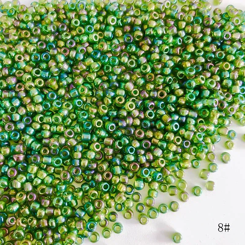 Color: Yellow, Item Diameter: 4mm - 2mm 3mm 4mm Glass Seed Loose Beads Small Charms DIY Craft Bracelet Beads for Jewelry Making Supplies Necklace Accessories