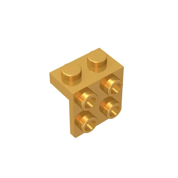 Color: army green - Gobricks GDS-641 ANGLE PLATE 1X2 / 2X2 compatible with lego 44728 21712 92411 children's DIY Educational Building Blocks