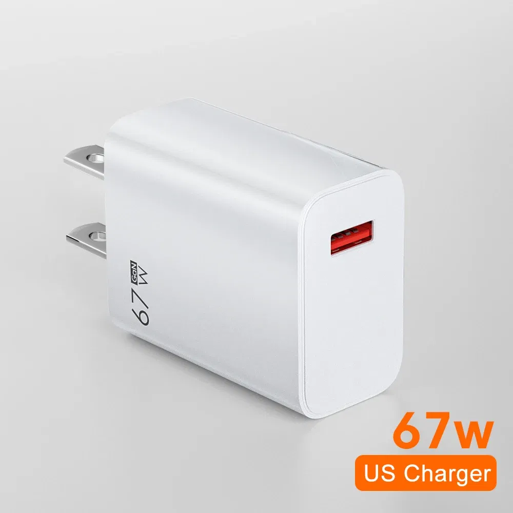 Plug Type: CH - Xiaomi 67W Super Fast Charger USB Type-C PD Interface Charging Fast Charging Phone Charger For iPhone15 Samsung Huawei Data Line