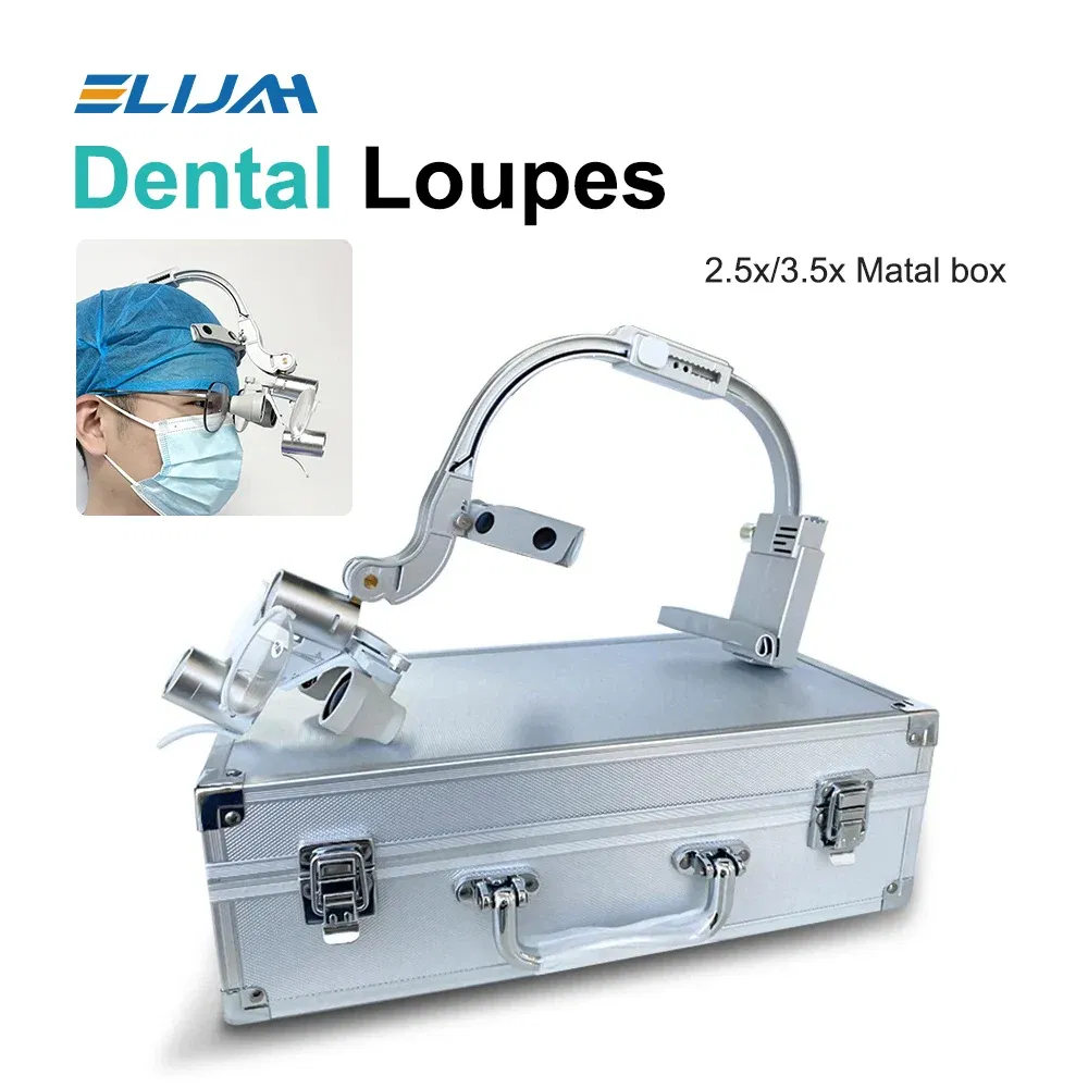 Color: 2 - Dental LED Head Light Lamp For Magnification Binocular Loupes Denspay 5W Light 2.5X 3.5X Dentisit Surgical Headlight Lab Tools