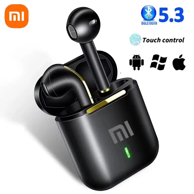 Color: Gold - Xiaomi J18 Wireless Bluetooth Headphones in-ear HiFI Stereo with Mic Bluetooth Touch Waterproof Noise Cancelling Multi-Earphones