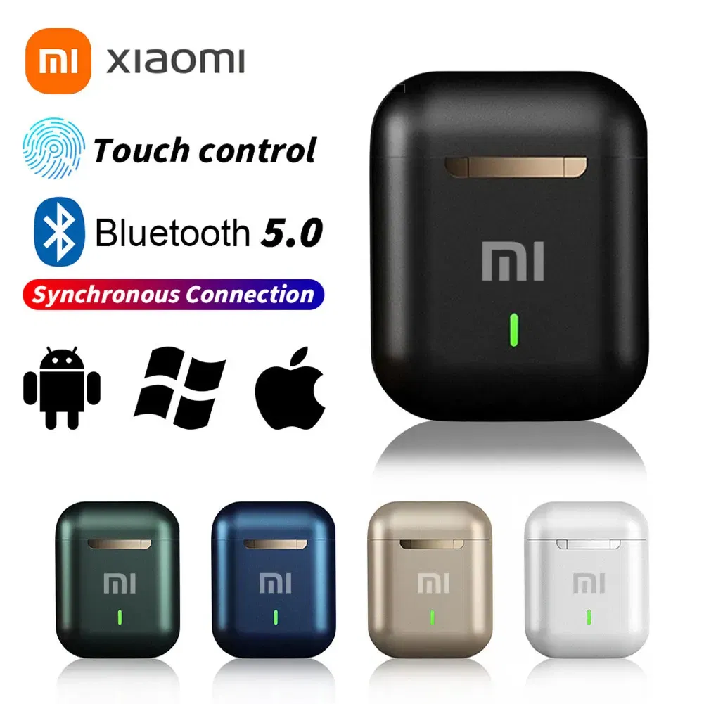 Color: Gold - Xiaomi J18 Wireless Bluetooth Headphones in-ear HiFI Stereo with Mic Bluetooth Touch Waterproof Noise Cancelling Multi-Earphones