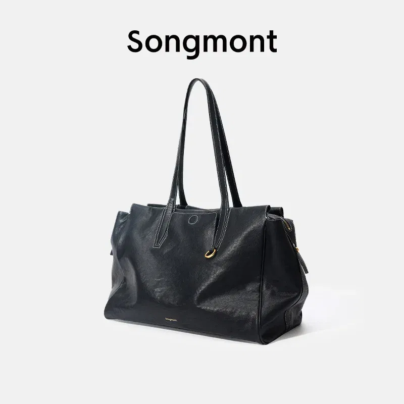 Color: Khaki - Songmont Tracing Collection Briefcase, Full-Grain Leather Travel Laptop Bag for Work Commute