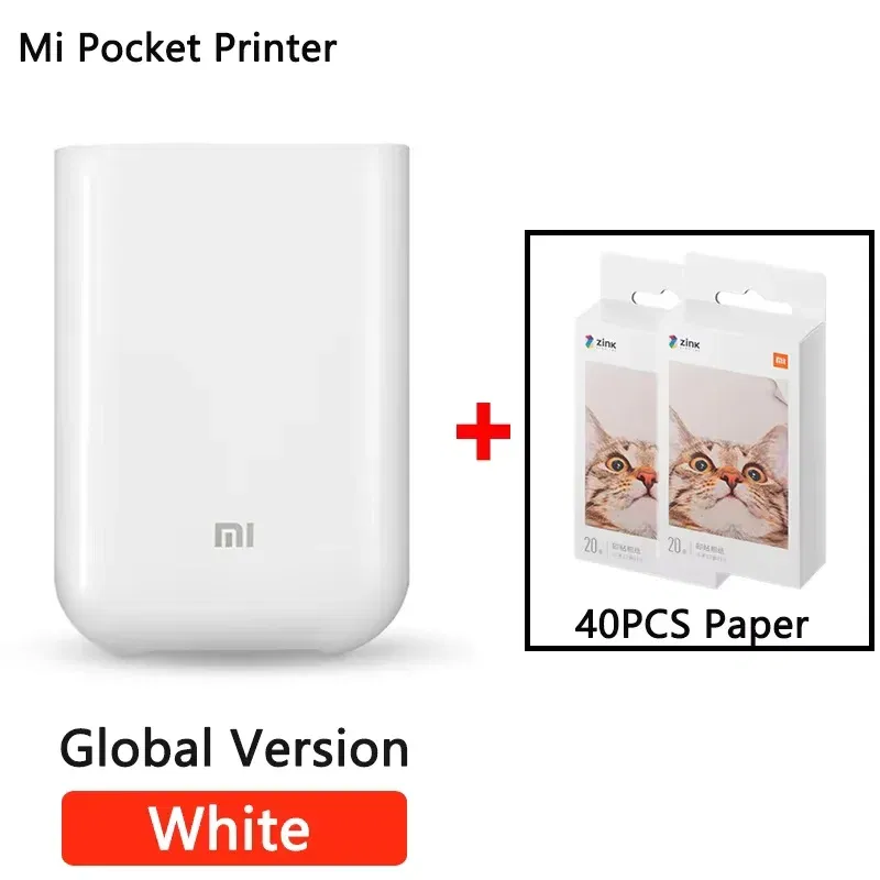 color: Blue, Ships From: CHINA - Top Global Version Portable Pocket Photo Printer 300dpi Bluetooth-compatible DIY Share Smart Mobile Mini AR Printer