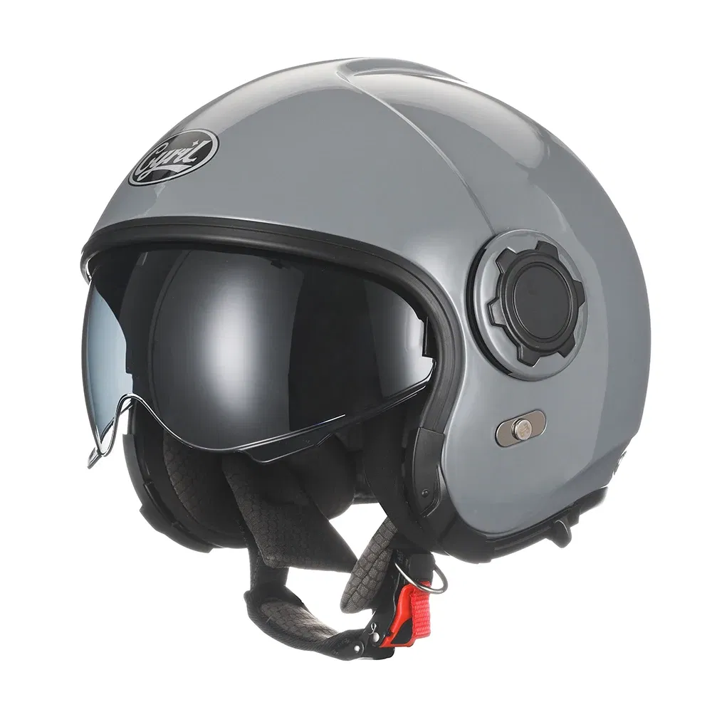 Color: Black, Size: L - Modular Motorcycle Helmet Full Face Open Face Retro Helmets DOT ECE APPROVED CYRIL OP12A Capacete De Moto Masculino