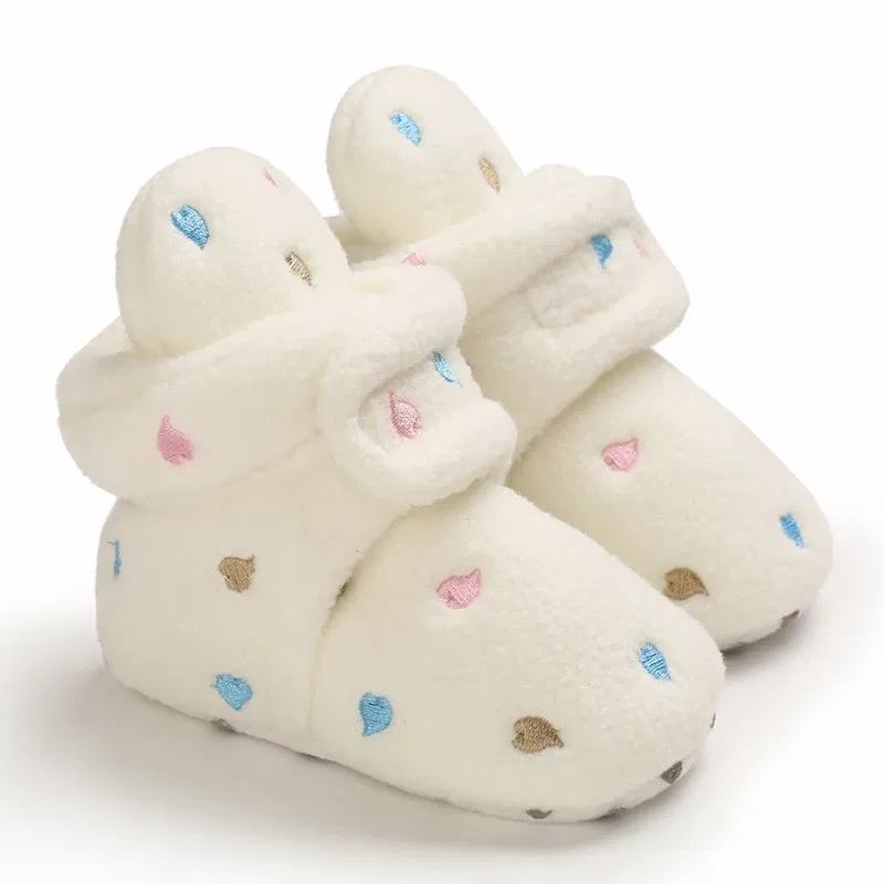 Color: green, Baby Age: 13-18 Months - 2022 Baby Autumn Winter Boots Baby Girl Boys Winter Warm Shoes Solid Fashion Toddler Fuzzy Balls First Walkers Kid Shoes 0-18M