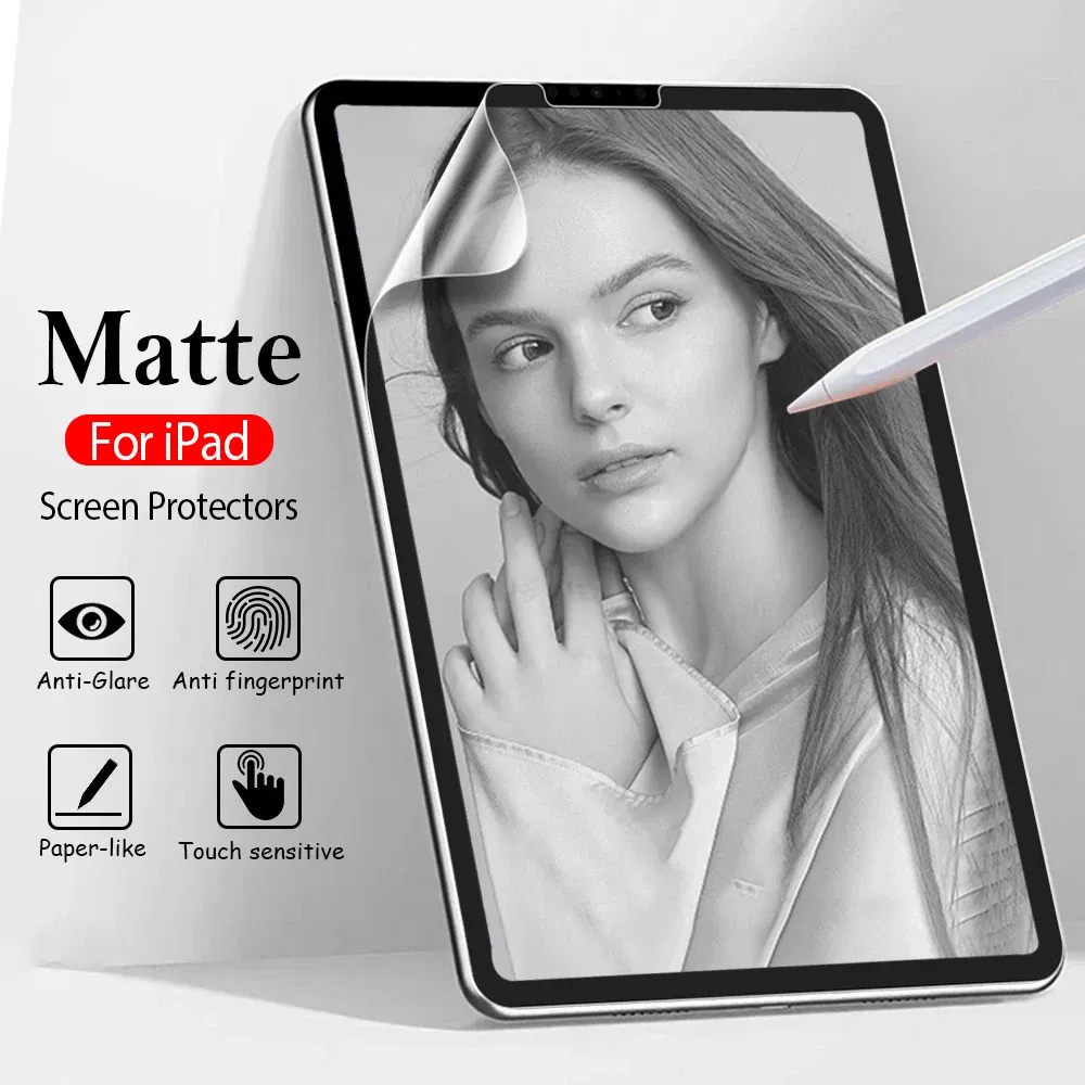 Color: black - Like Paper Film Screen Protector For Ipad Pro 13 12.9 11 2024 10th Generation Air 4 5 9th 8th 7th 10.2 Mini 6 Matte Film Writer