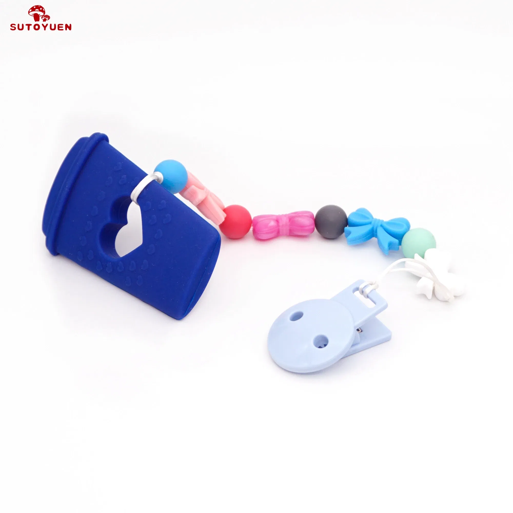 Color: VIOLET/?«?—?…° - Sutoyuen 20pcs Round Head Pacifier Clip Soother Holder For DIY Beads Baby Dummy Chain Plastic Pacifier Clips Baby Accessories
