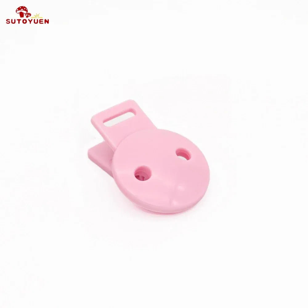 Color: VIOLET/?«?—?…° - Sutoyuen 20pcs Round Head Pacifier Clip Soother Holder For DIY Beads Baby Dummy Chain Plastic Pacifier Clips Baby Accessories