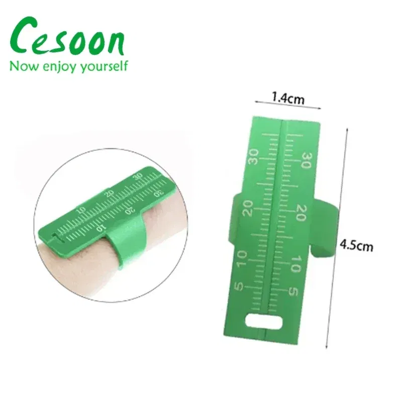 Color: Golden Yellow - 1Pc Dental Ring Ruler Colorful Dentistry Root Canal Measuring Ruler Endodontic Measuring Equipment Aluminium Alloy Instrument