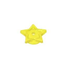 Color: Yellow - Gobricks GDS-90488 Plate, Round 1 x 1 with Star and Small Pin Hole compatible with lego 28619 11609 pieces of children's toys