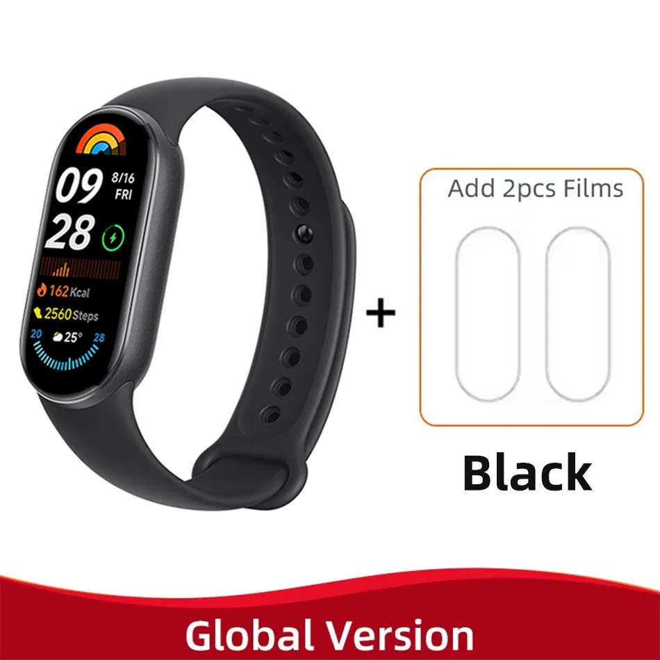 Color: camel, Ships From: CHINA - New! Global Version Xiaomi Band 9 Mi Smart Bracelet 9 Color AMOLED 1.62" Ultra 21 Days Battery Life Miband Wrist Watch Blood