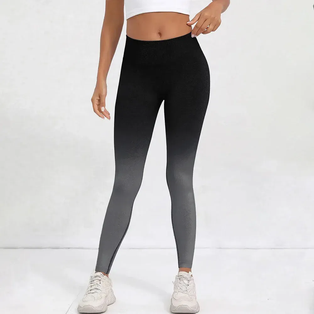 Color: Green, Size: M - Tie Dye Seamless Leggings for Women High Waist Yoga Pants, Scrunch Butt Lifting Elastic Tights